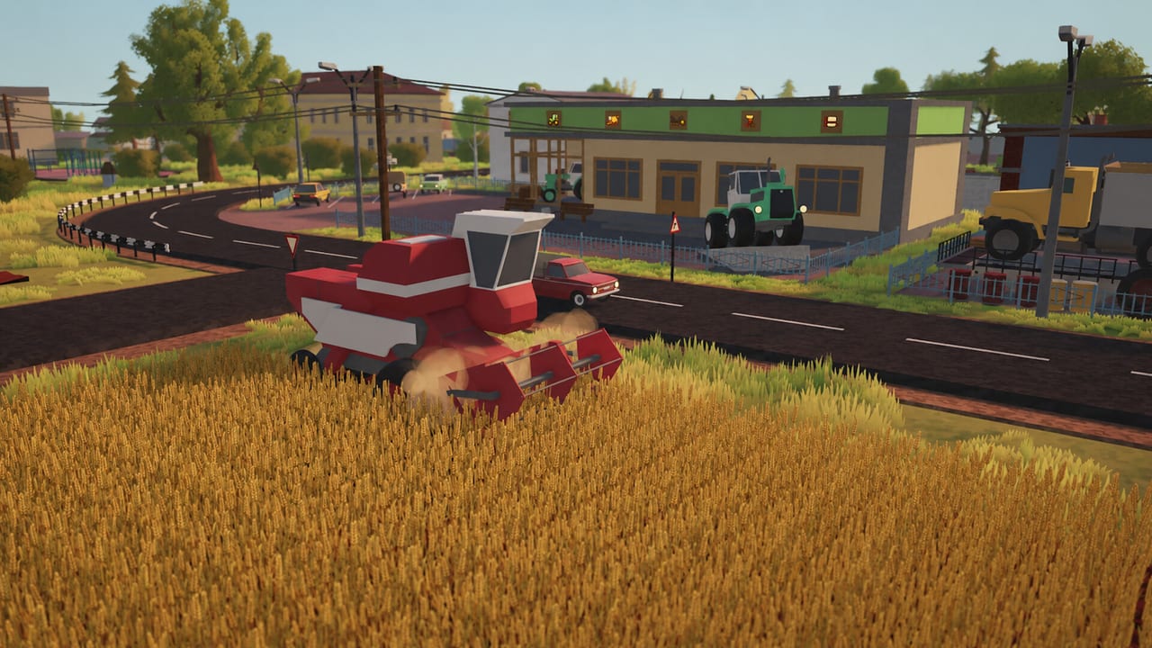 The Headlands Early Access farm fields with vintage tractors in a Ukrainian village